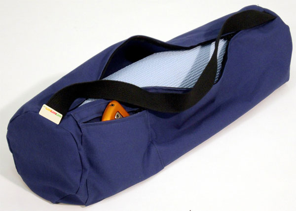 Zippered Yoga Tote Bag - Black - Denim
